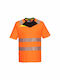 Portwest T-Shirt Εργασίας Πορτοκαλί με Ανακλαστικές Ταινίες