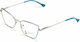 The Glass of Brixton Women's Butterfly Prescription Eyeglass Frames Silver BF137C02