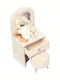 Beige Jewellery Box with Drawer and Mirror
