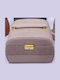 Fabric Jewellery Box with Mirror Beige 21x14.5x14.5cm