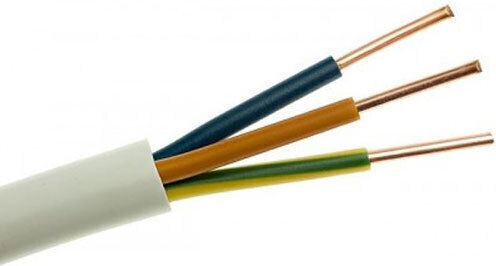 Redled Cablu De Alimentare Tip NYM Cu Diametru 3x2.5mm² În Culoare Albă 1m