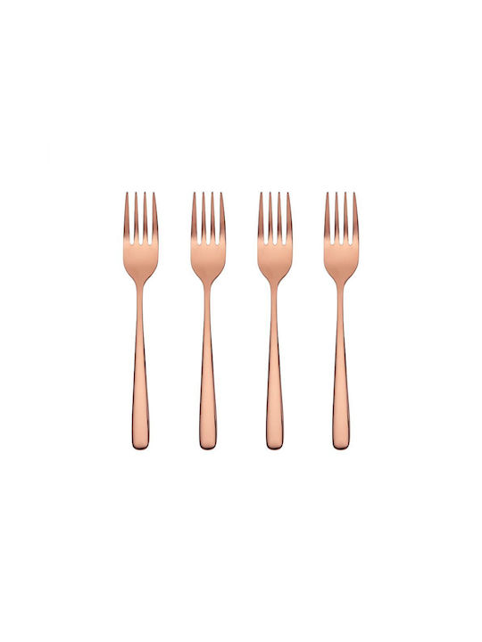 Butlers Gabel-Set Obst/Dessert Edelstahl Rose Gold 18cm 4Stück