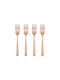 Butlers Gabel-Set Obst/Dessert Edelstahl Rose Gold 18cm 4Stück