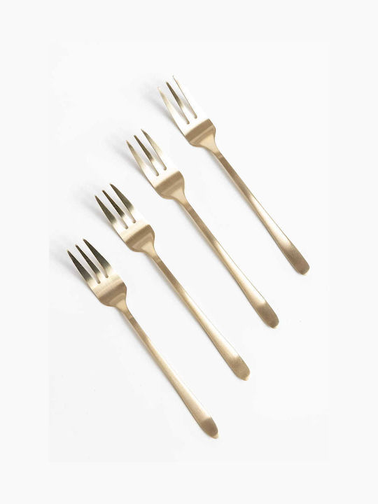 Kaemingk Set Gabeln Tabelle Inox Gold 18cm 4 Stück