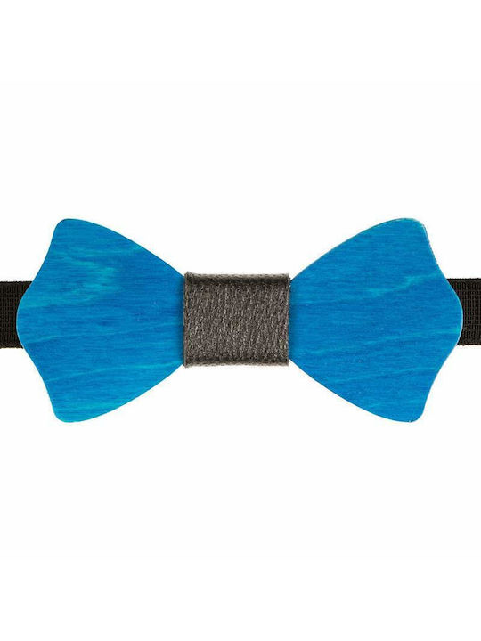 Mom & Dad Wooden Bow Tie Blue