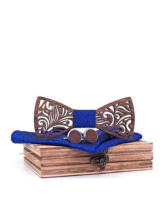 Legend Accessories Wooden Bow Tie Set with Cuff...