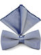 Legend Accessories Bow Tie Set with Pochette Blue
