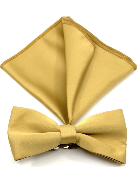 Legend Accessories Bow Tie Set with Pochette Gold