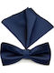 Legend Accessories Bow Tie Set with Pochette Blue
