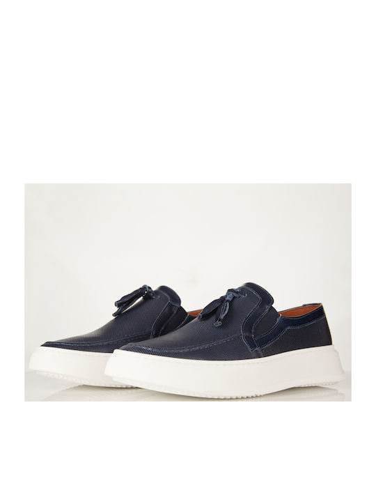 Northway Men's Leather Slip-Ons Blue