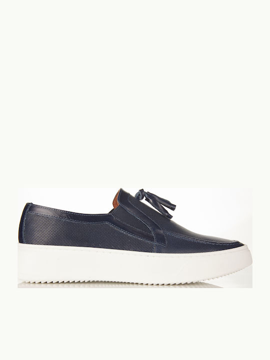 Кожа Мъжки Slip-On Син