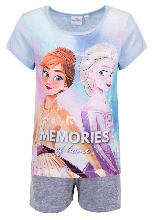 Disney Kinder Schlafanzug Sommerlich Gray Frozen