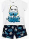 Disney Kinder Schlafanzug Sommerlich Baumwoll Marineblau Star Wars