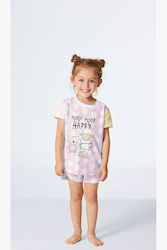 Eic-Pi Happy People Kinder Schlafanzug Rosa Eic-Pi Happy People Kinder Schlafanzug Rosa