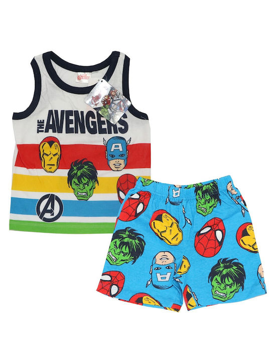 Marvel Set Top & Bottom Kids Summer Pyjamas Blue