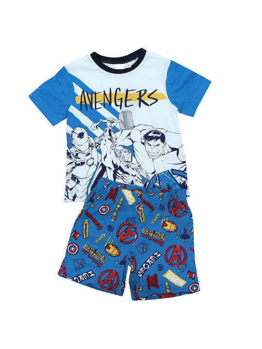 Marvel Set Top & Bottom Kids Summer Pyjamas Blue