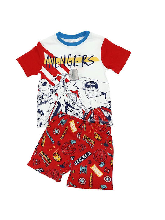 Marvel Set Top & Bottom Kids Summer Pyjamas Red