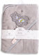 Cangaroo Baby Hooded Bath Towel-Bathrobe Manny Gray 76x76cm
