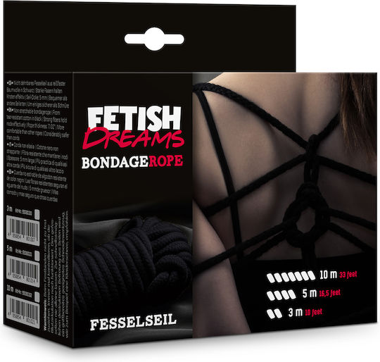 Fetish Dreams Bondage Rope in Black Color