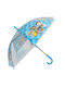 Nickelodeon Kids Curved Handle Umbrella with Diameter 75cm Transparent