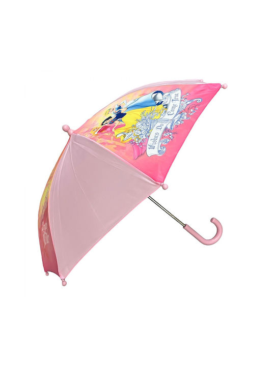 Chanos Kinder Regenschirm Gebogener Handgriff Bunt