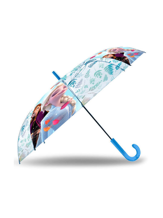 Kids Licensing Kids Curved Handle Auto-Open Umbrella with Diameter 45cm Light Blue