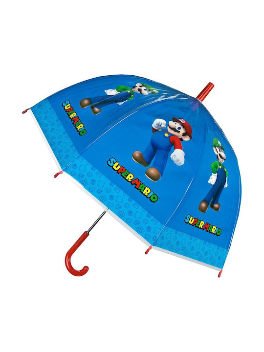 Kids Licensing Kinder Regenschirm Gebogener Handgriff Blau mit Durchmesser 70cm.