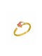 Amor Amor Gold Plated Silver Opening Kids Ring with Design Heart 38841