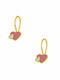 Amor Amor Gold Plated Silver Pendants Kids Earrings Hearts