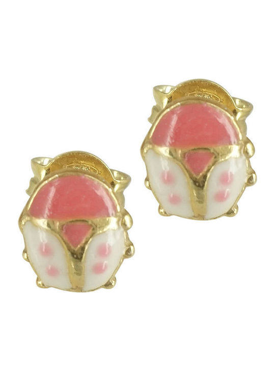 Kiriakos Gofas Gold Plated Kids Earrings Studs from Silver