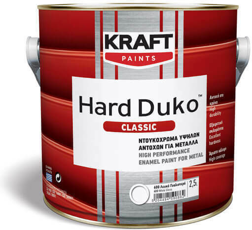 Kraft Ακρυλικό Βερνικόχρωμα Αντισκωριακό Hard 0.75lt Λευκό Γυαλιστερό