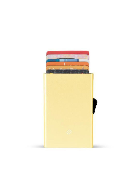 C-Secure Men's Card Wallet with RFID Yellow