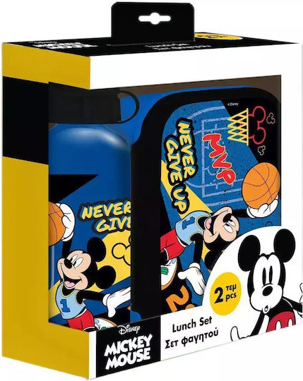 Διακάκης Πλαστικό Παιδικό Σετ Φαγητού Mickey 0.8lt Πολύχρωμο