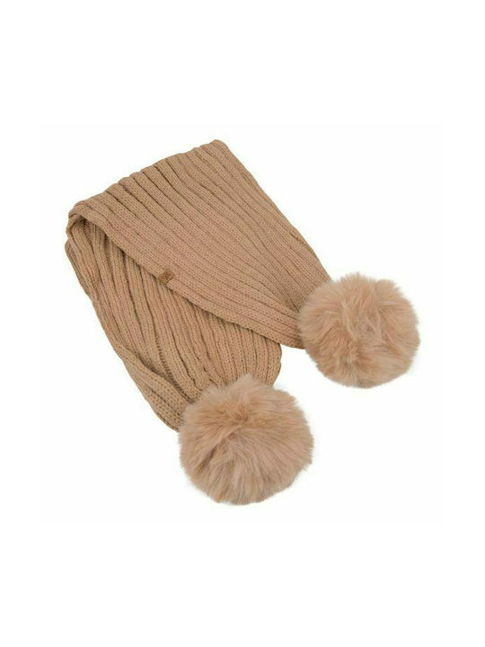 Kids Knitted Scarf Beige