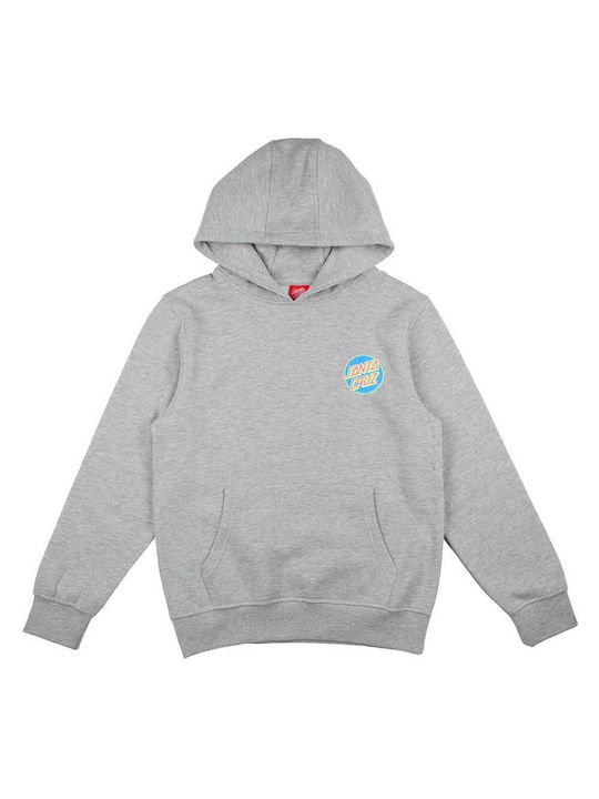 Santa Cruz Kids Sweatshirt with Hood and Pocket Gray