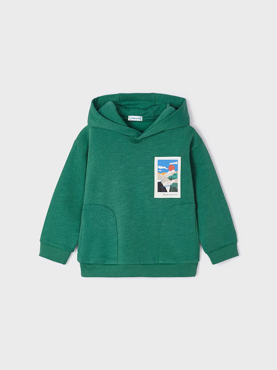 Mayoral Kids Sweatshirt with Hood and Pocket Green