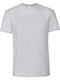 Fruit of the Loom Ringspun Premium T Ανδρικό Διαφημιστικό T-shirt Κοντομάνικο σε Γκρι Χρώμα