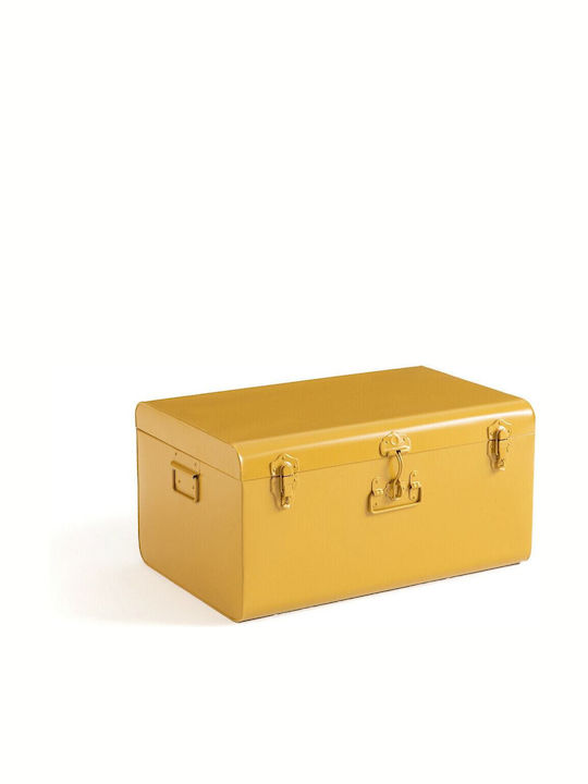 La Redoute Interieurs Decorative Trunk Metallic 57x38x29cm Yellow