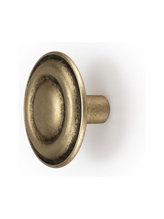 Emuca Antique Knob Furniture made of Metallic in Gold Color D33mm 9358655 1pcs