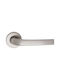 Zogometal Middle Door Matte Lever with Rosette for Both Sides Placement Silver Pair