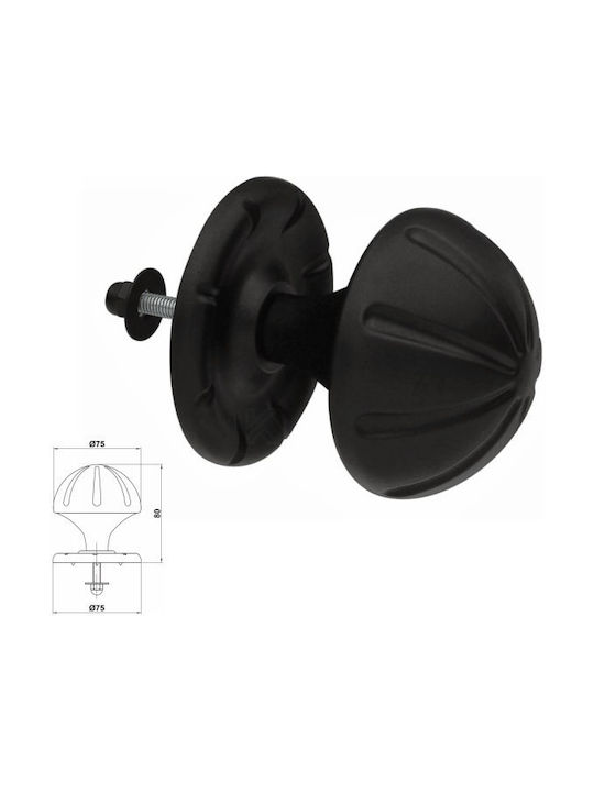 Amig Knob Front Door 1517 Black