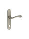 Viobrass Lever Middle Door with Plate 216 Pair Silver