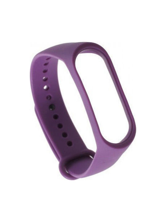 Λουράκι Σιλικόνης με Pin Μωβ (Mi Smart Band 5/Mi Smart Band 6Huawei Band 4)