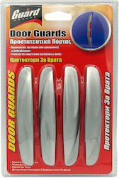 Guard Guard Προστατευτικά Αντικρουστικά για Πόρτες Αυτοκινήτου 4τμχ Ασημί