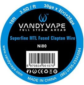 Vandy Vape Superfine MTL Fused Clapton Σύρμα για D.I.Y. Ηλεκτρονικού Τσιγάρου