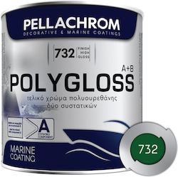 Pellachrom Polygloss A+B Χρώμα Ανωδομής Σκάφους 0.75lt Πράσινο