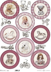 ITD Collection ITD Hârtie de orez Decoupage Purple
