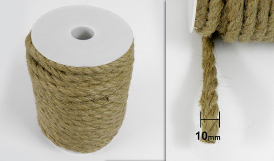 Paperpack Net Κορδόνι από Λινάτσα Μπεζ 10mm x 20m