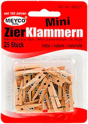 Meyco Wooden Clothespins 25pcs