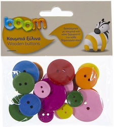Boom Wooden Buttons 20pcs